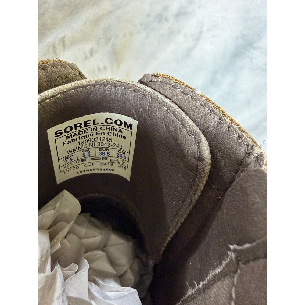 Sorel Emelie Conquest Lace Up Combat Style Womens Boots Shoes Waterproof Sz 7.5 - Picture 5 of 7